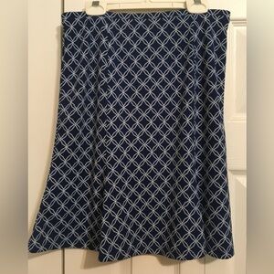 Express skirt size XS blue with white